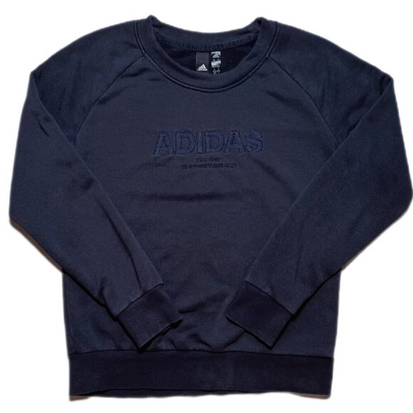 Adidas Women’s Blue Crew Neck Sweatshirt Size M Pullover Herzogenaurach Logo - Picture 4 of 12